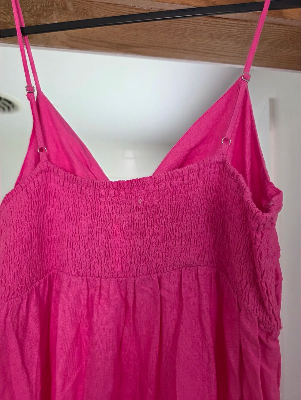 Tabitha Brown Bright Fuchsia And Red Tie-Front Sundress - Picture 3 of 4